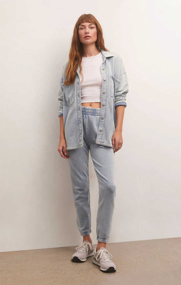 Knit Denim Slim Jogger