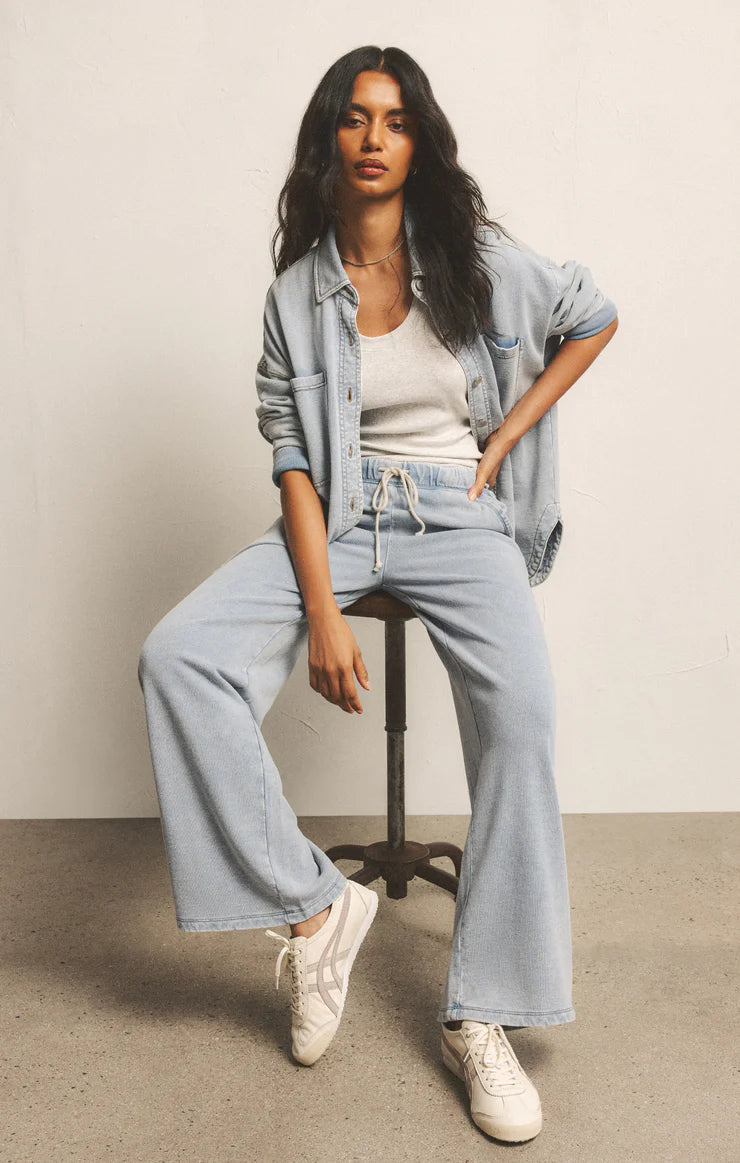 Hunter Knit Denim Pant - Washed Indigo