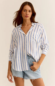 The Perfect Linen Shirt-Palace Blue
