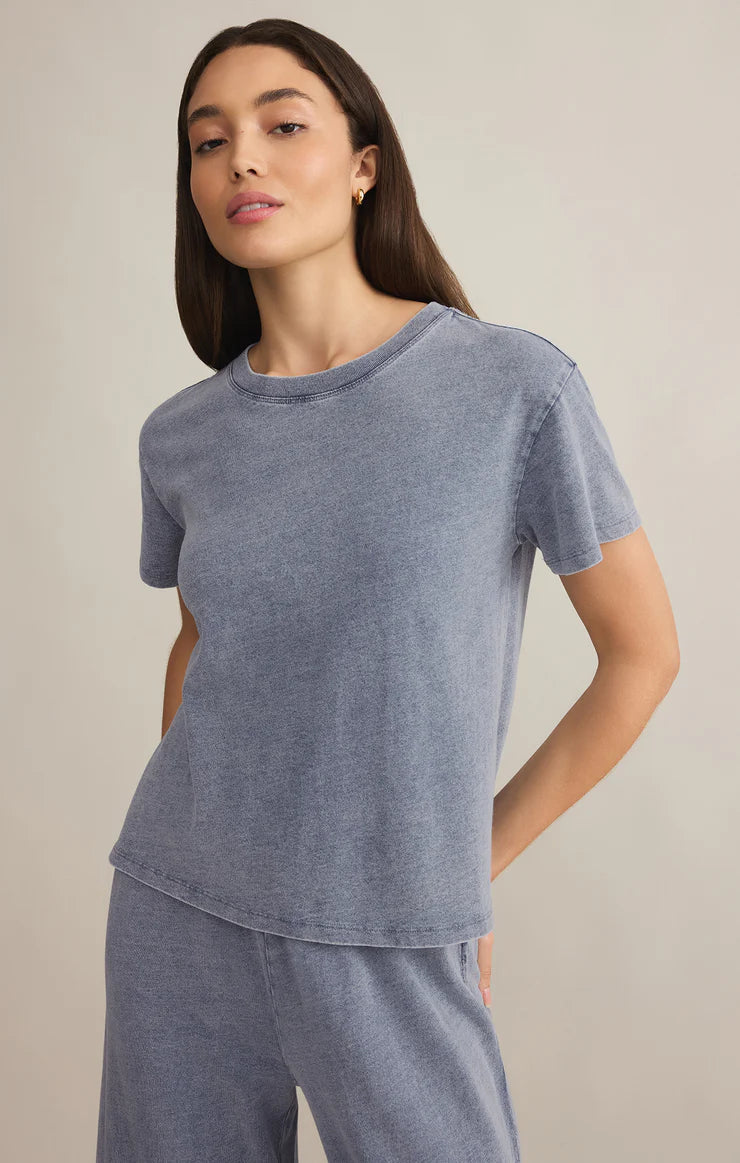 Go To Jersey Denim Tee - Medium Indigo
