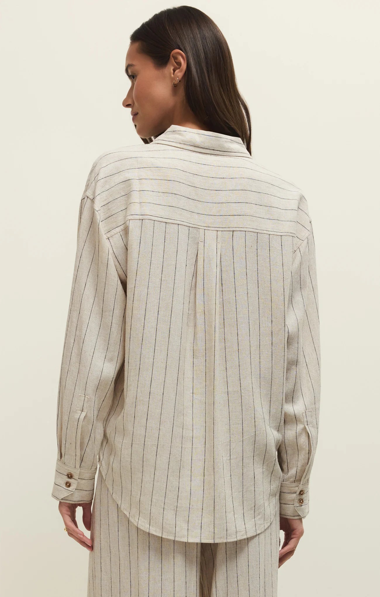 Alfie Striped Button Up Shirt - Linen