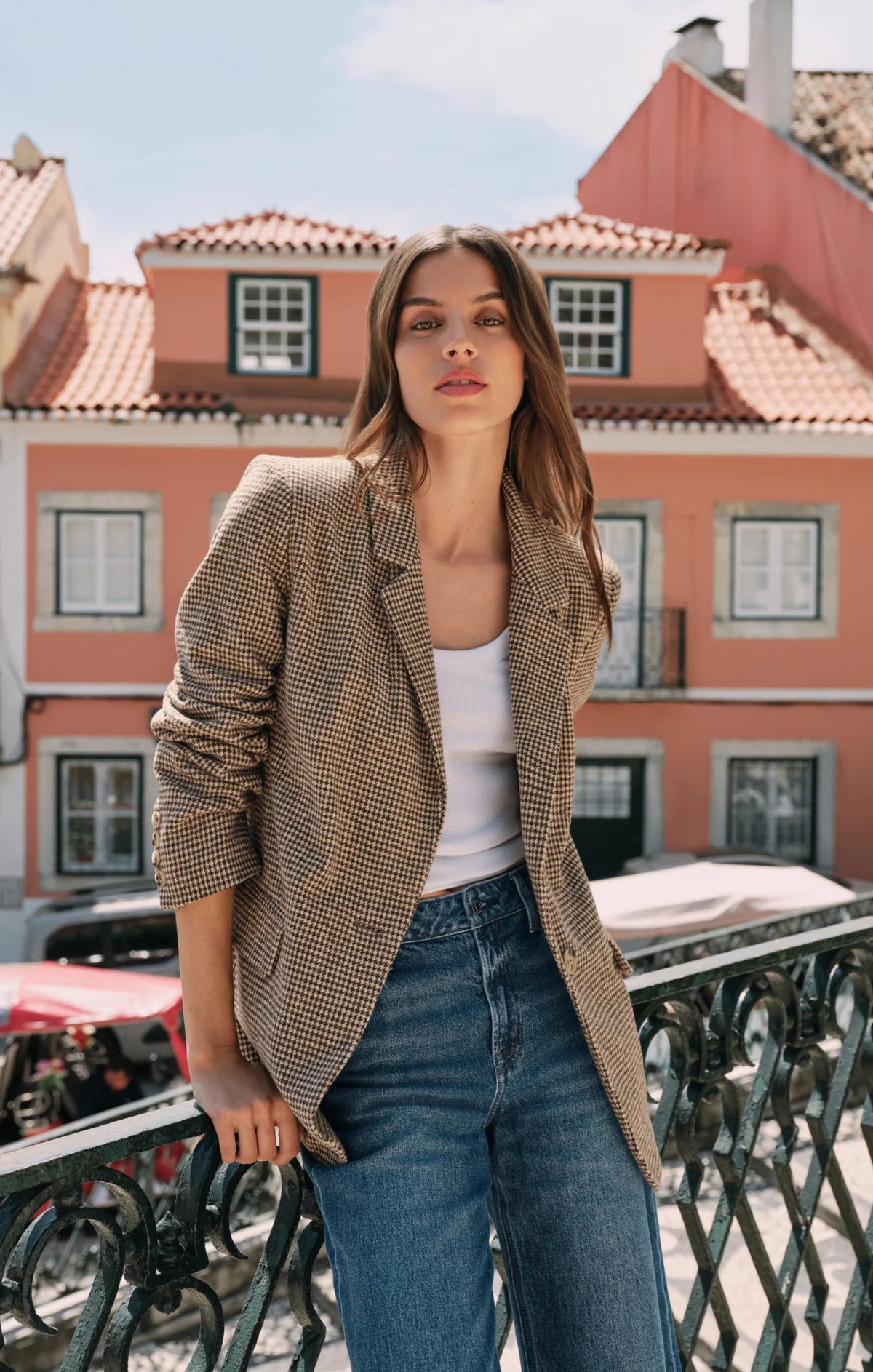 Evan Check Blazer - Dark Chocolate