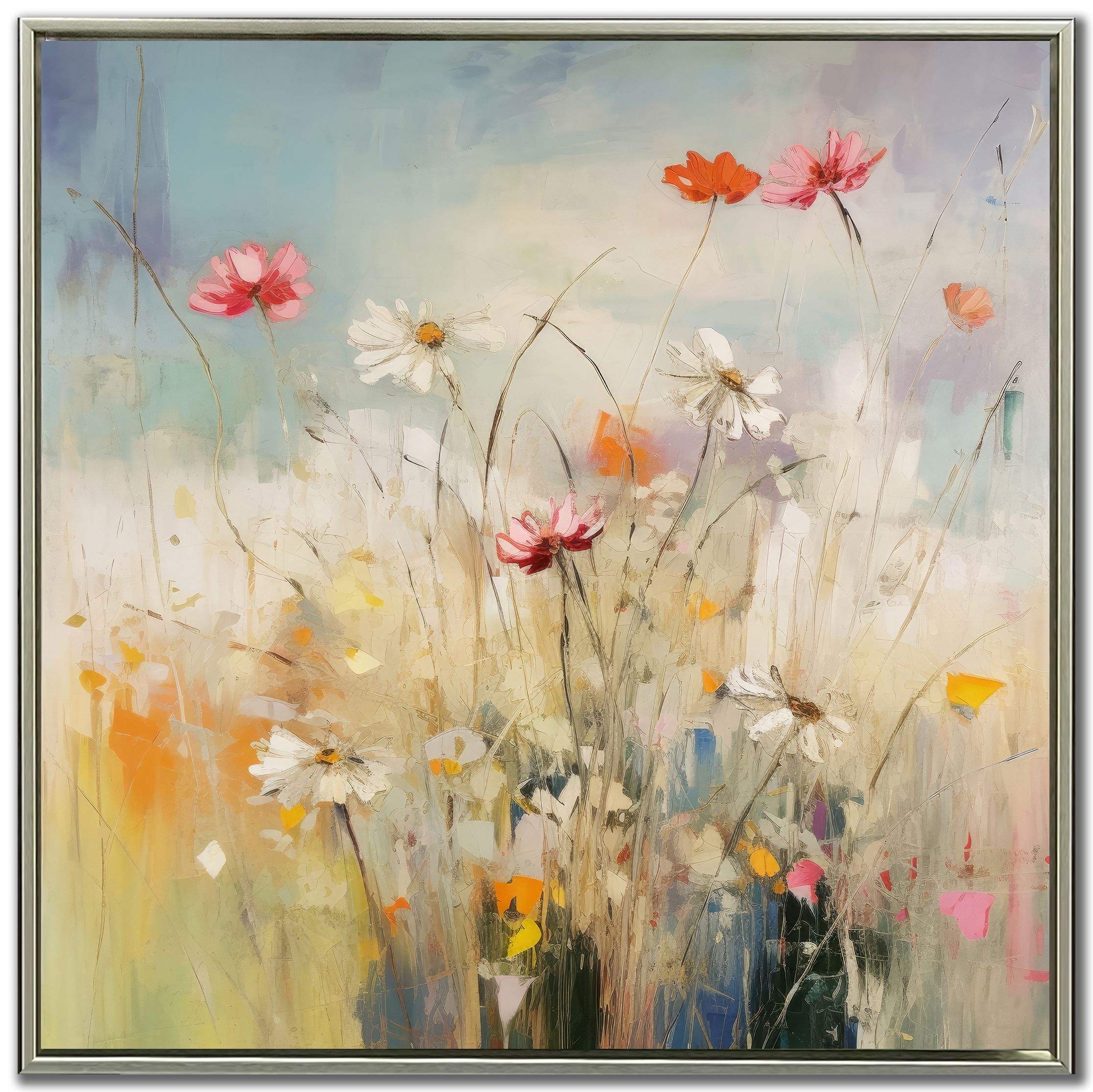 Blooms In The Meadow I - 24" x 24"