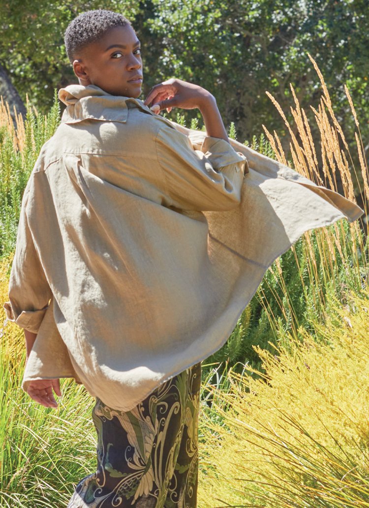 Boyce Shirt in Light Linen- Viscacha