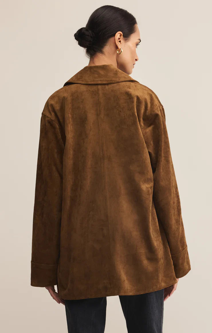 Decker Faux Suede Chore Coat