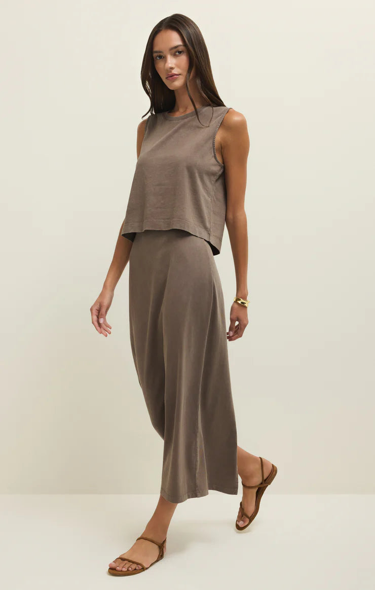 Gail Midi Skirt - Taupe