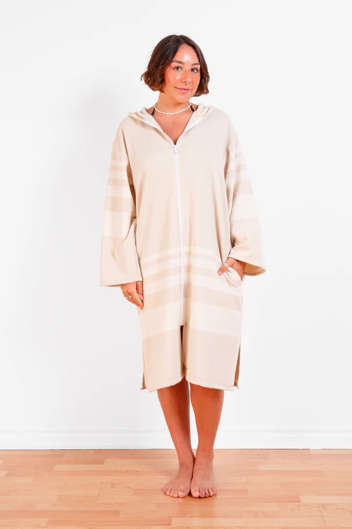 THE GALE | Unisex Terry Lined Zip Poncho