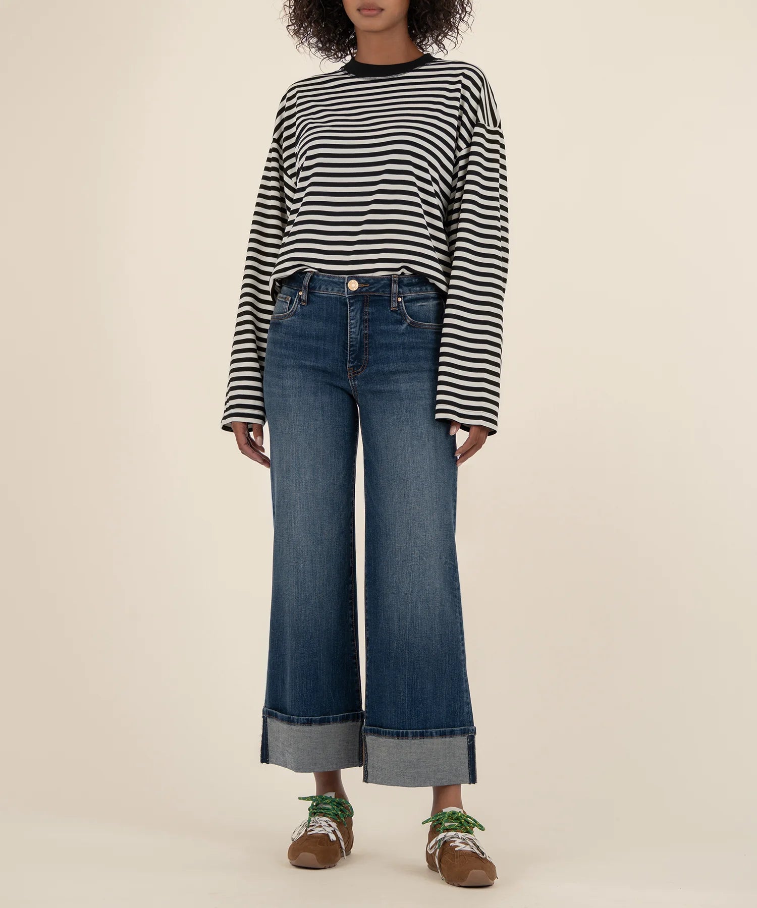 Meg High Rise Wide Roll Up Leg - Interconnected