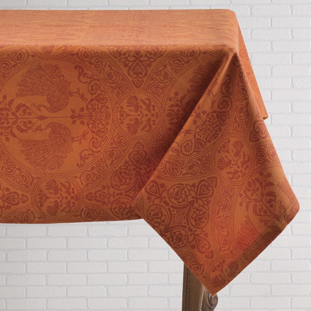 Jacquard Peacock Tablecloth - 60" x 120"