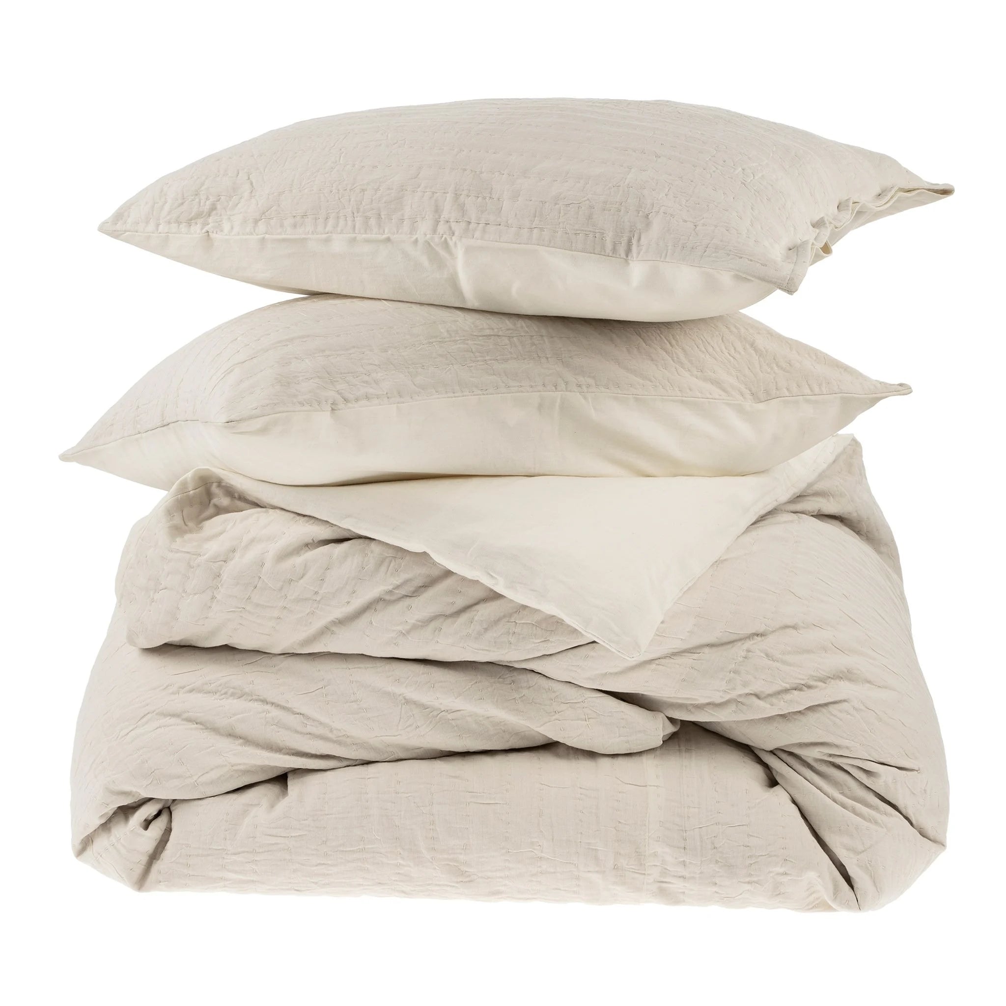 Kerala Kantha Duvet Set - Chambray