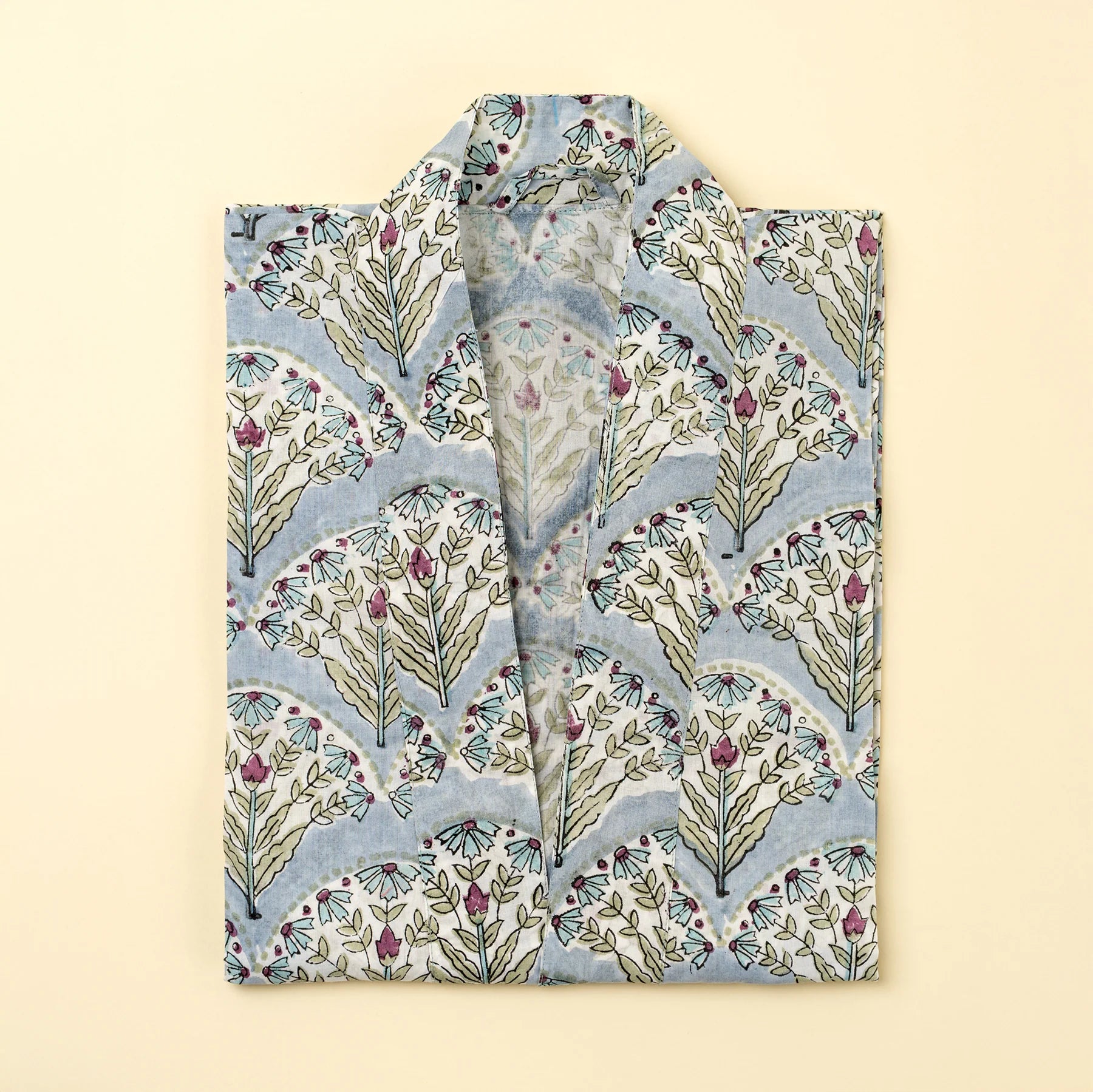 Sakura Block Print Kimono