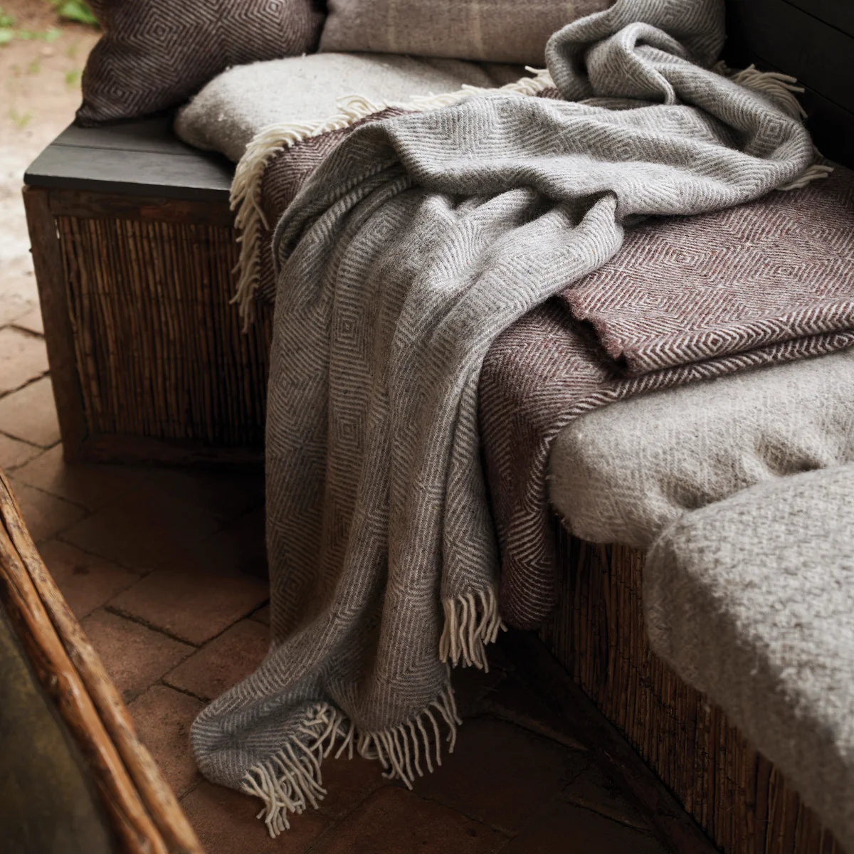 Gooseye Throw - Brown