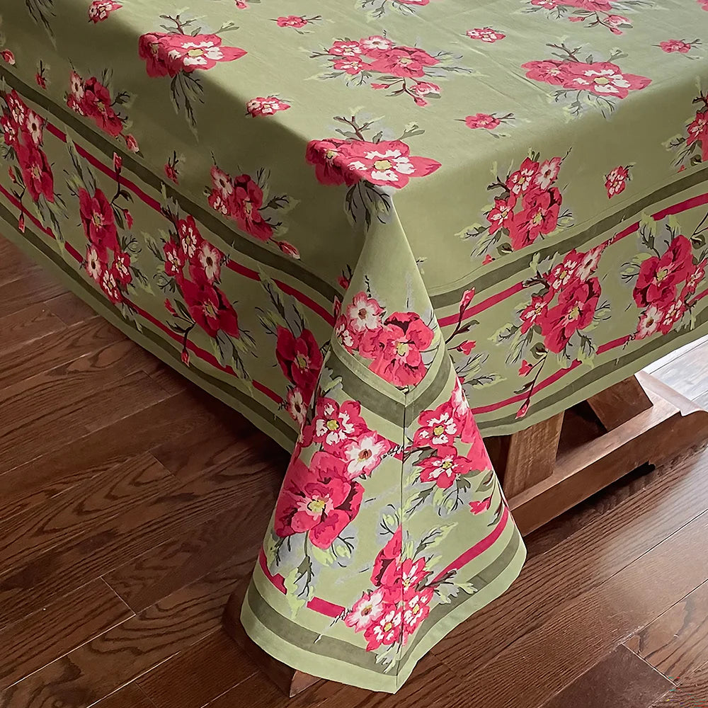 Laurel Green Tablecloth