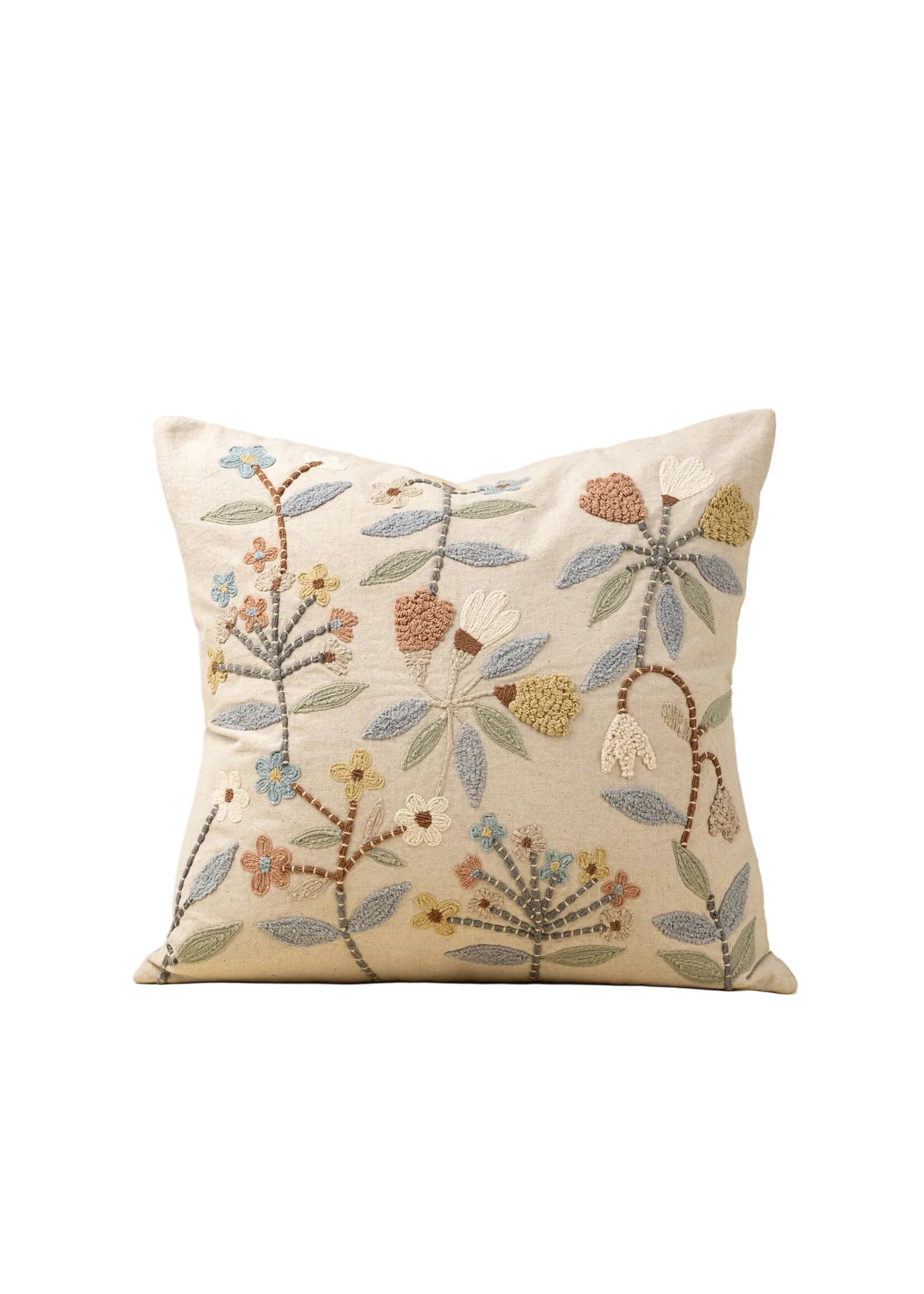 Lunaflora Embroidered Pillow - 20x20