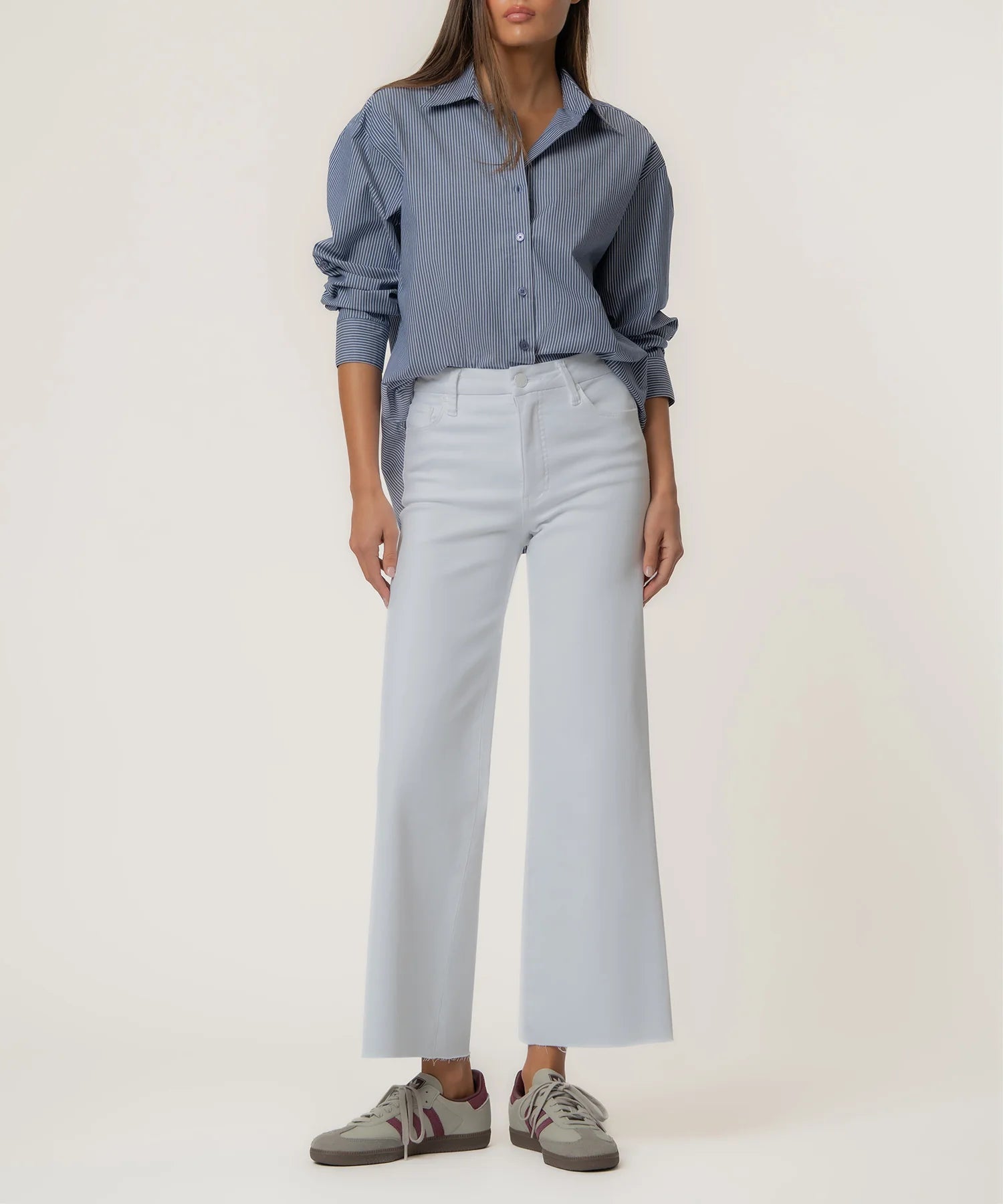 Meg High Rise Wide Leg - Optic White