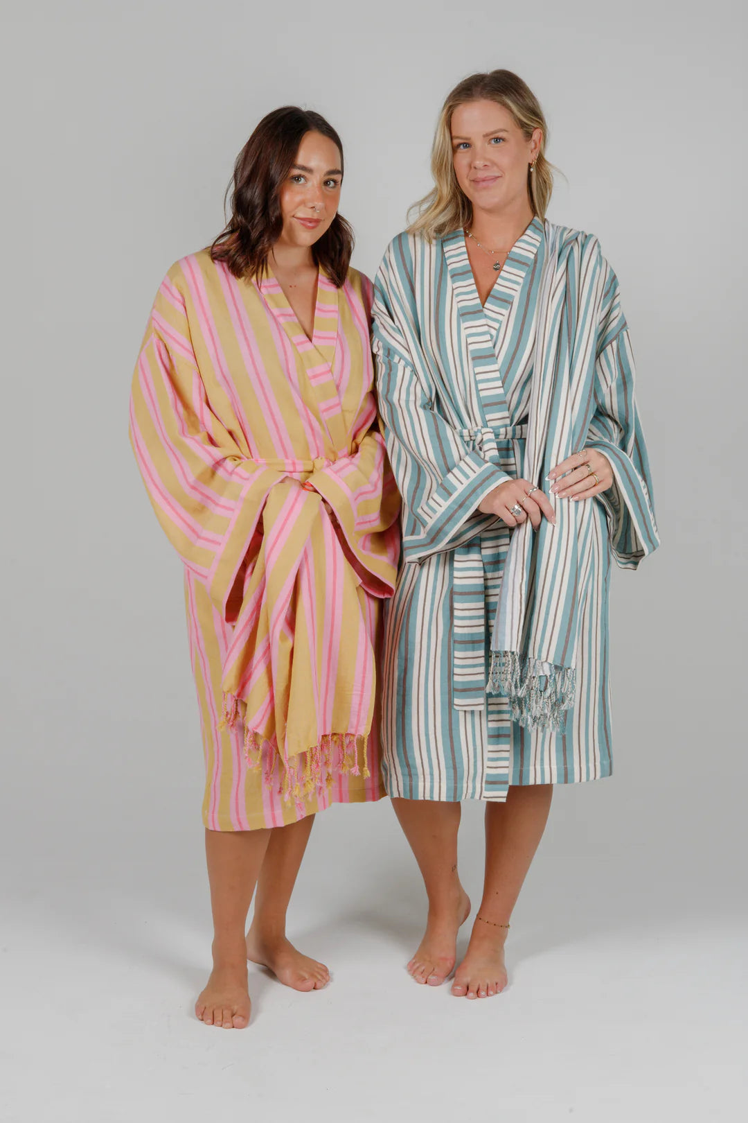 The Mistral | Unisex Striped Belted Robe