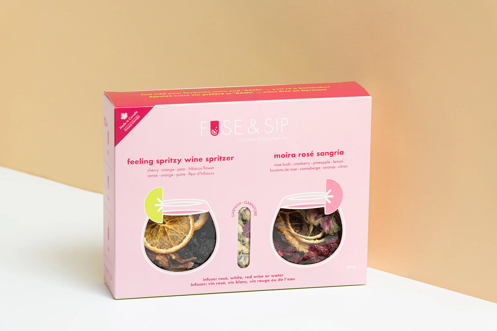 Gift Box Set - Moira Rosé Sangria & Feeling Spritzy Wine Spritzer with Garnish