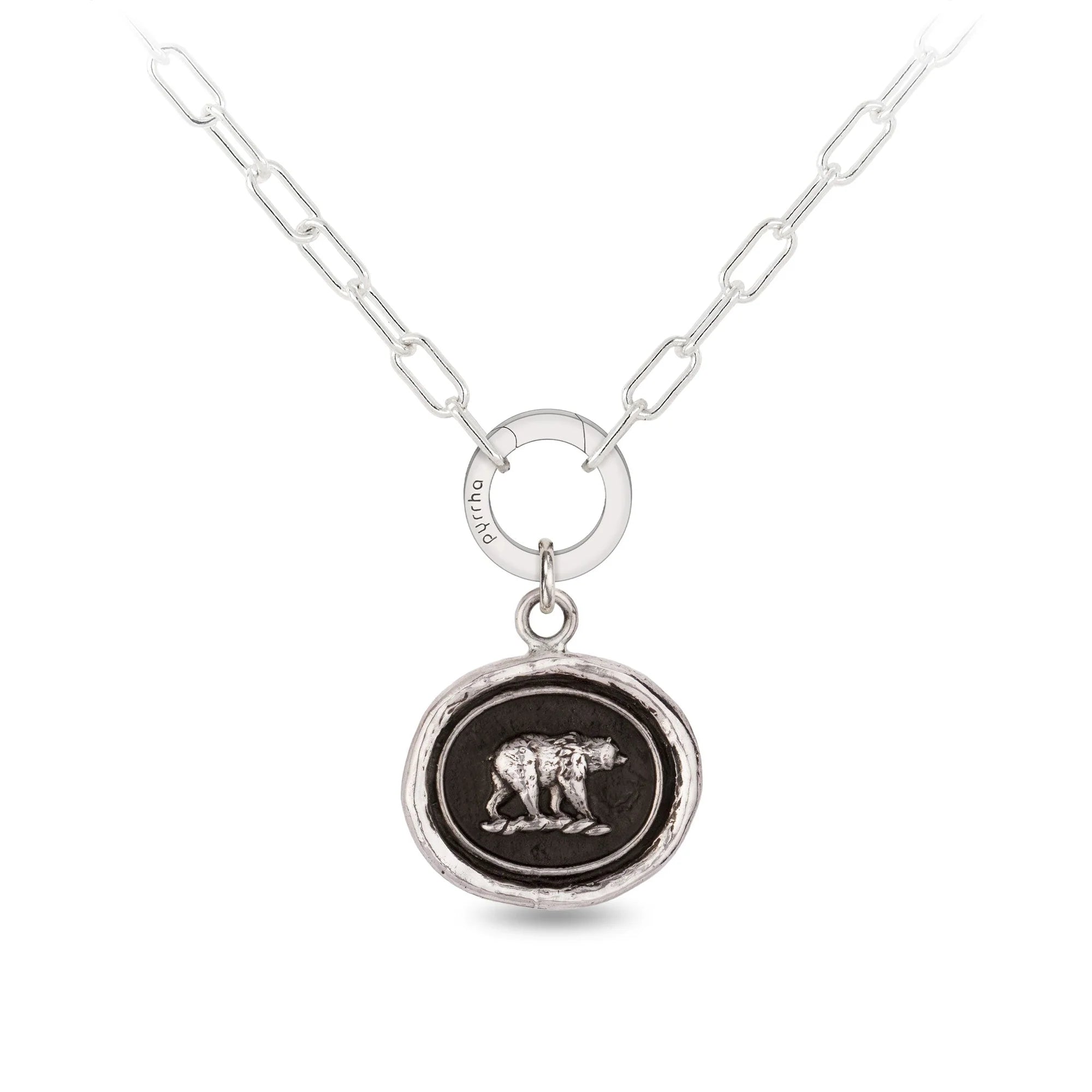 Mother Bear Talisman - Small Paperclip Chain