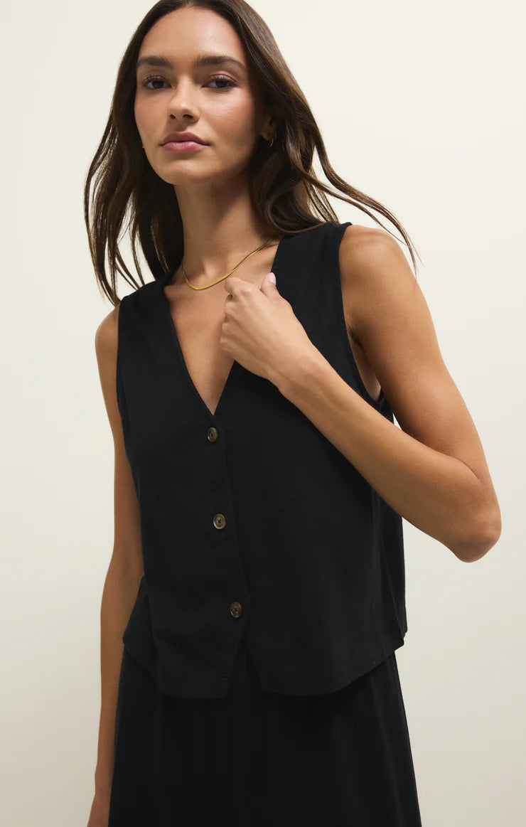 Noelle Jersey Top - Black