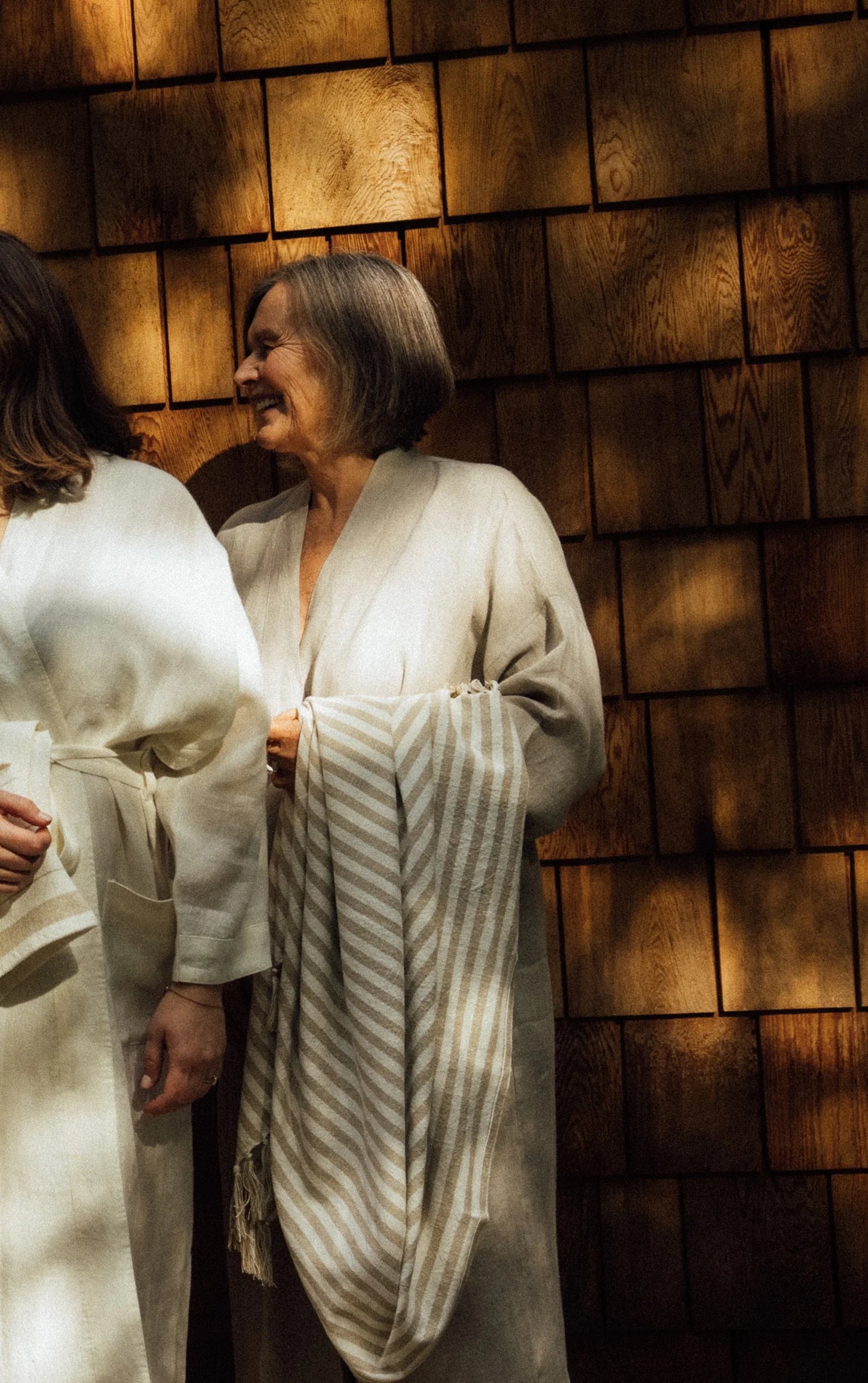 Linen Robe, Natural-One Size
