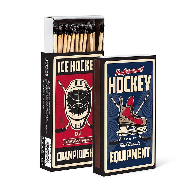 Retro Hockey Print Matches - 45 Sticks