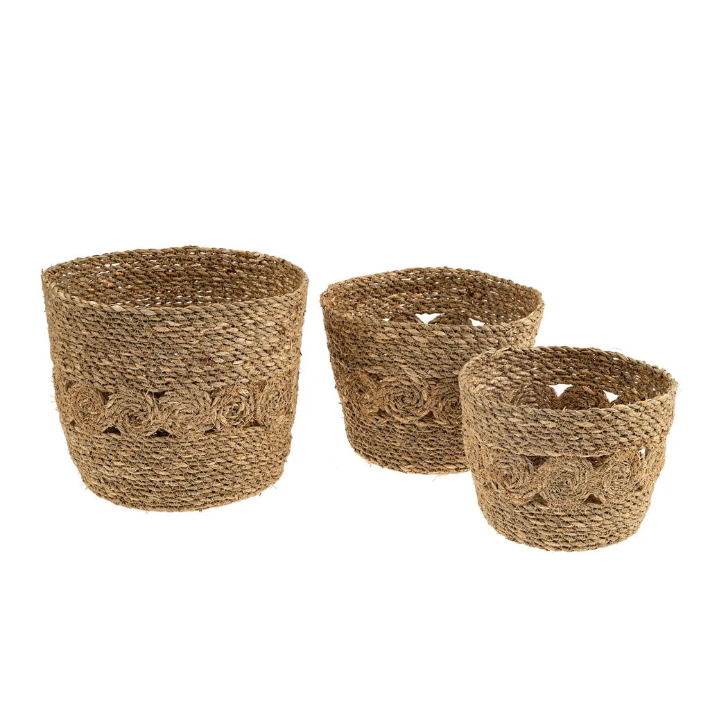 River Seagrass Baskets S/3