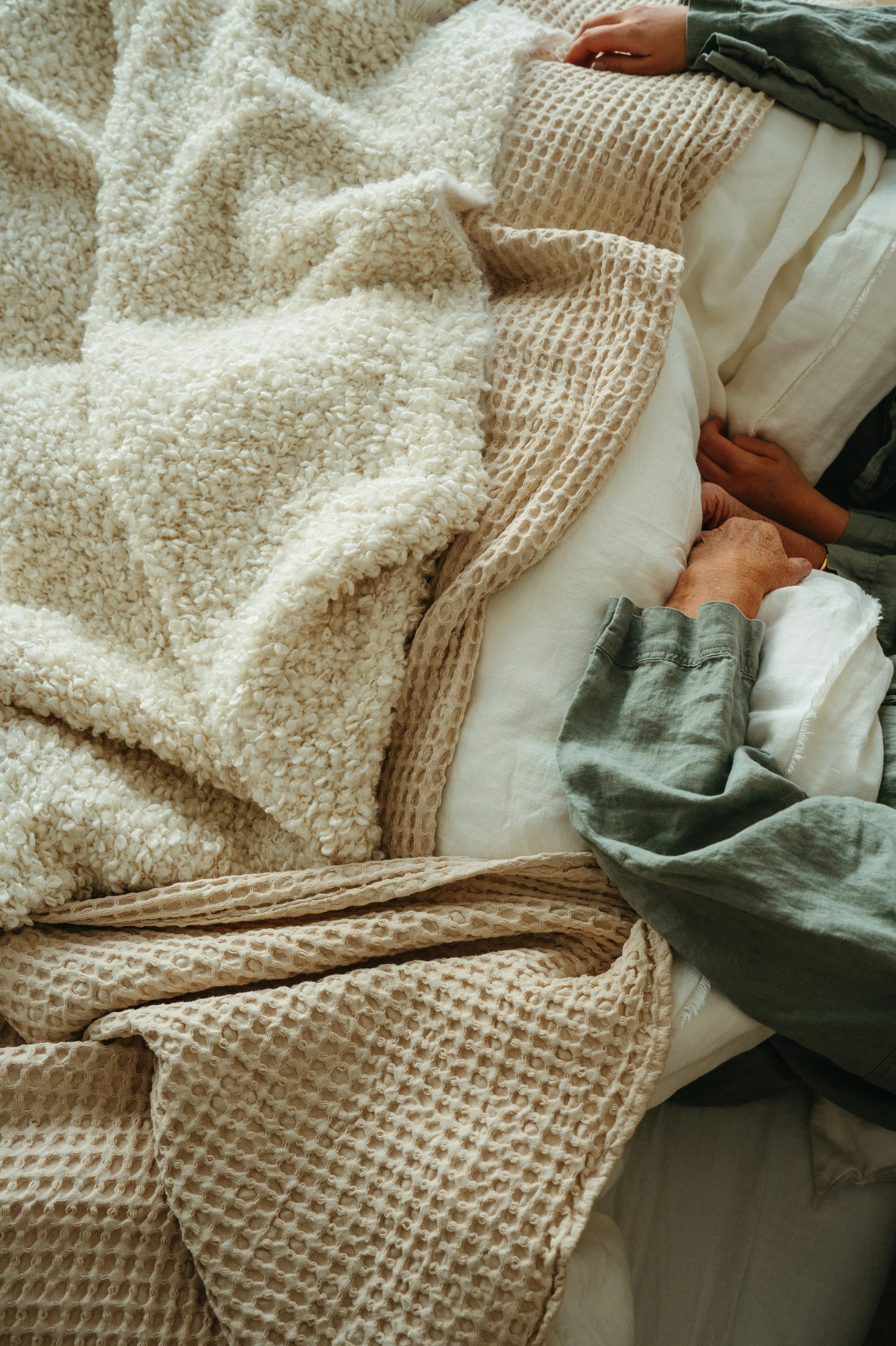 Stonewashed Waffle Throw