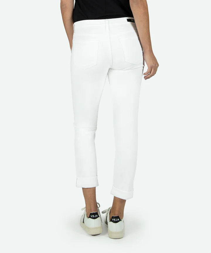 Catherine - Mid Rise Boyfriend (Optic White)