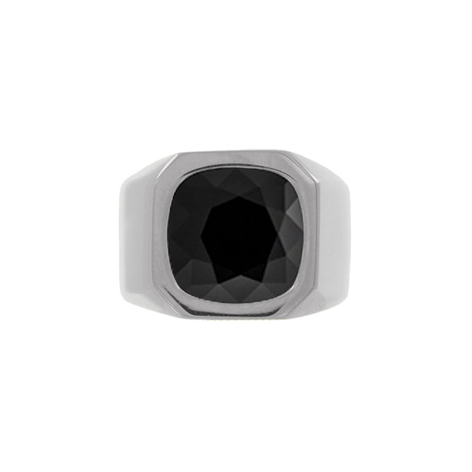 Cushion Crystal Ring - Jet