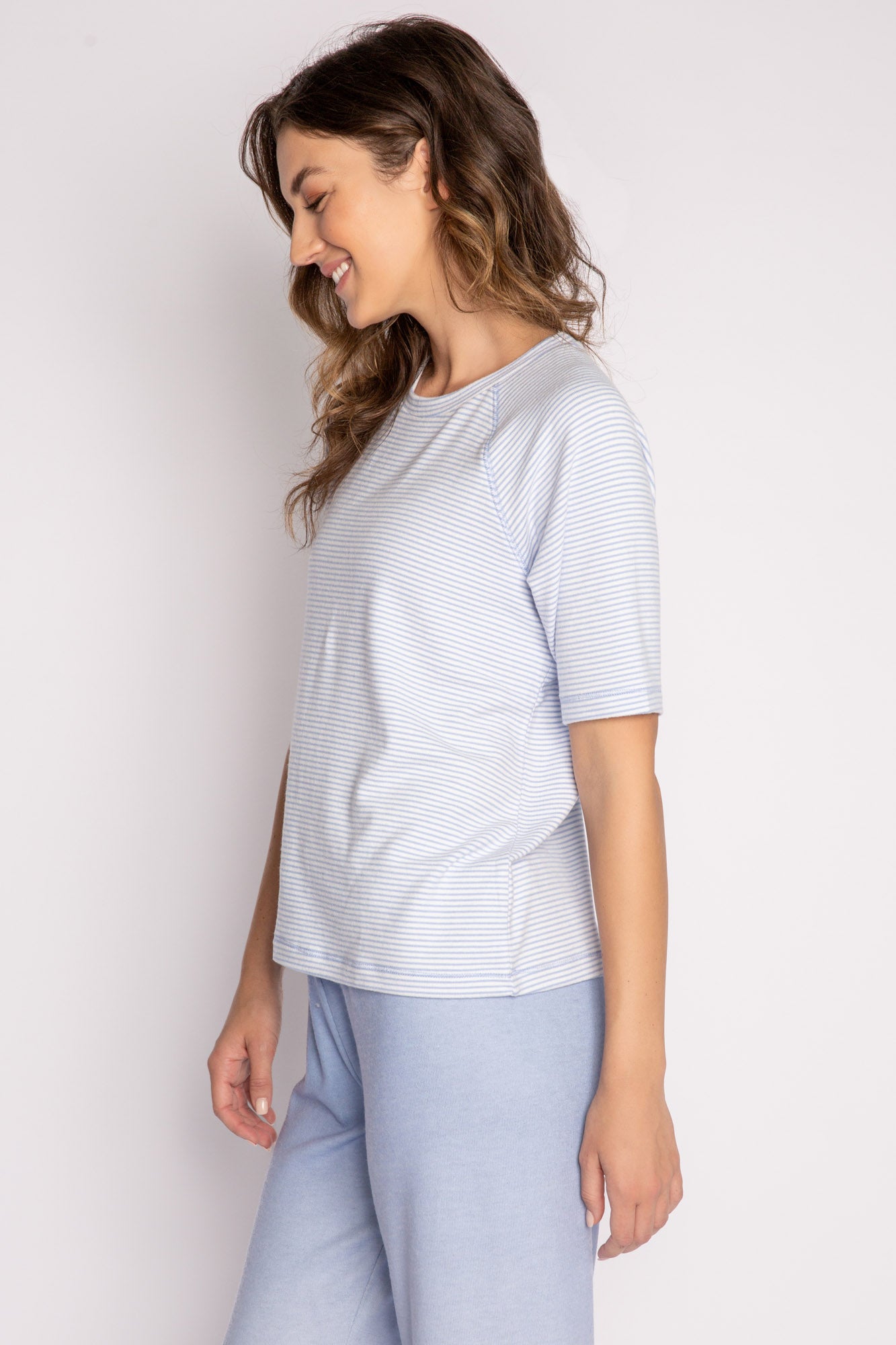 Mini Me Striped Short Sleeve Top - Peri