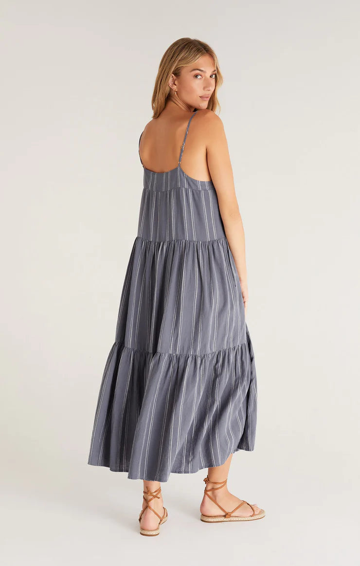 Stripe Maxi Dress - Worn Indigo