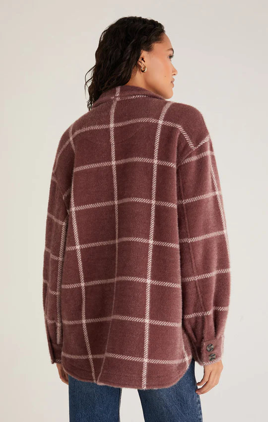 Plaid Tucker Jacket - Espresso