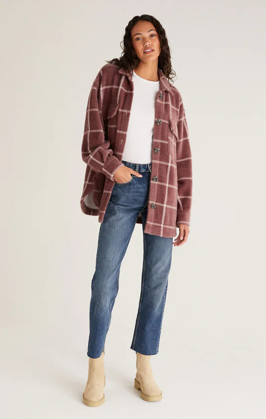 Plaid Tucker Jacket - Espresso
