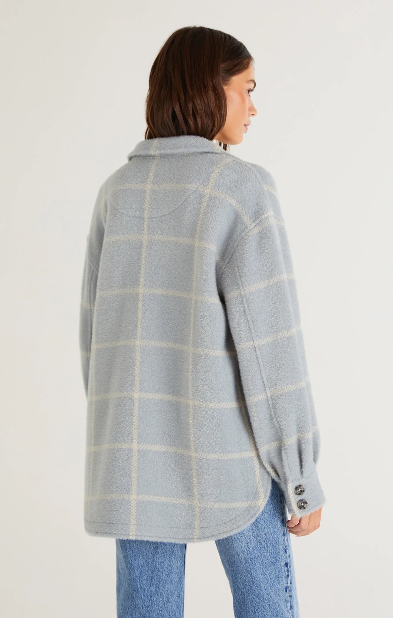 Plaid Tucker Jacket - Morning Fog