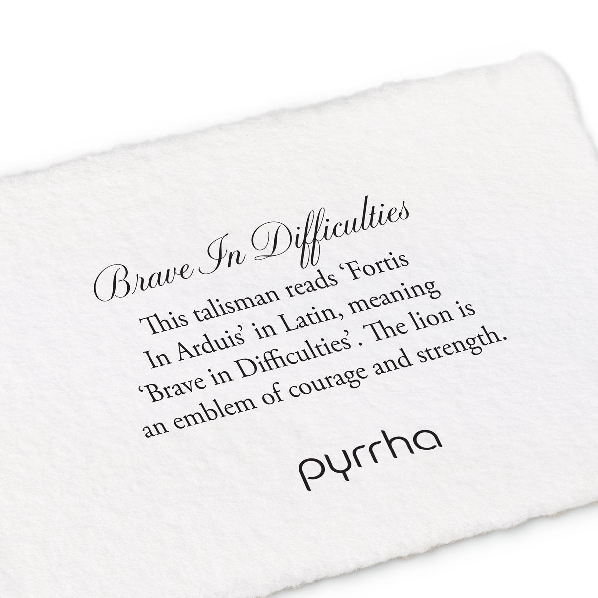 Brave in Difficulties Talisman