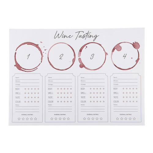 Wine Tasting Placemat - 24 pack