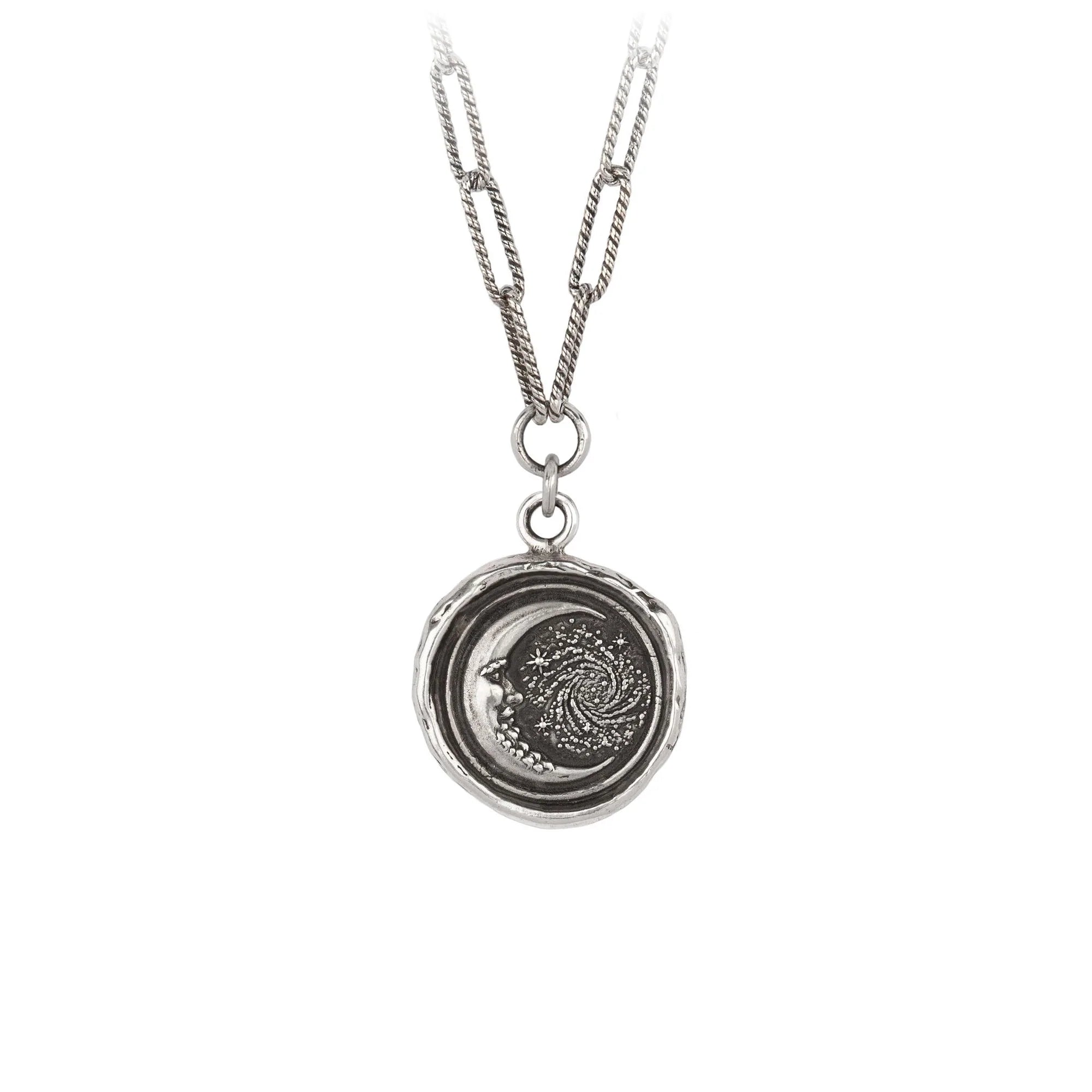 Trust The Universe Talisman - Twisted Paperclip Chain