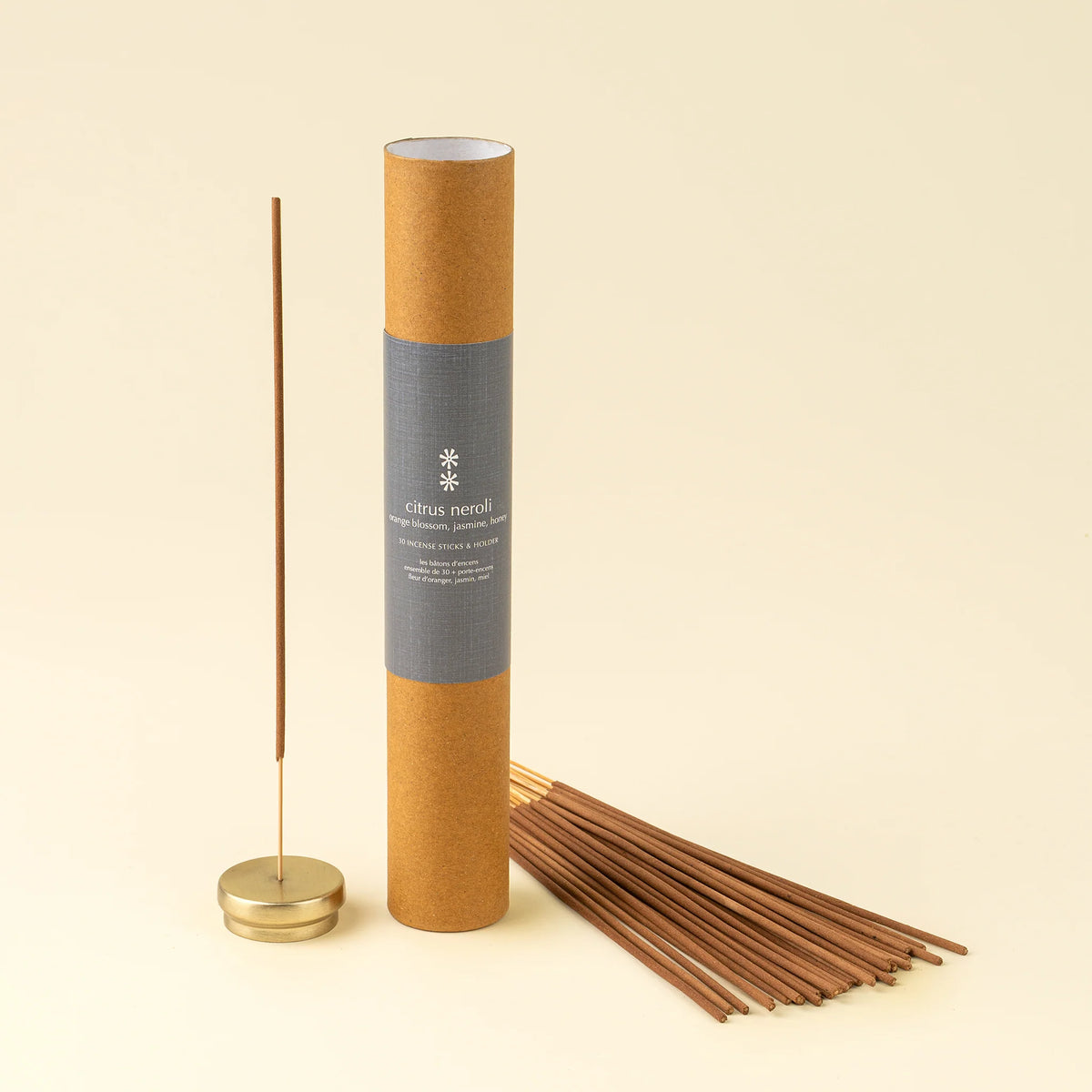 Citrus Neroli Incense Set/30 Sticks + Holder