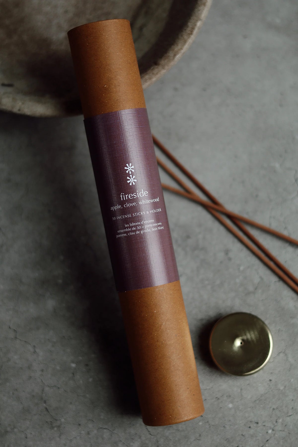 Fireside Incense Set/30 Sticks + Holder