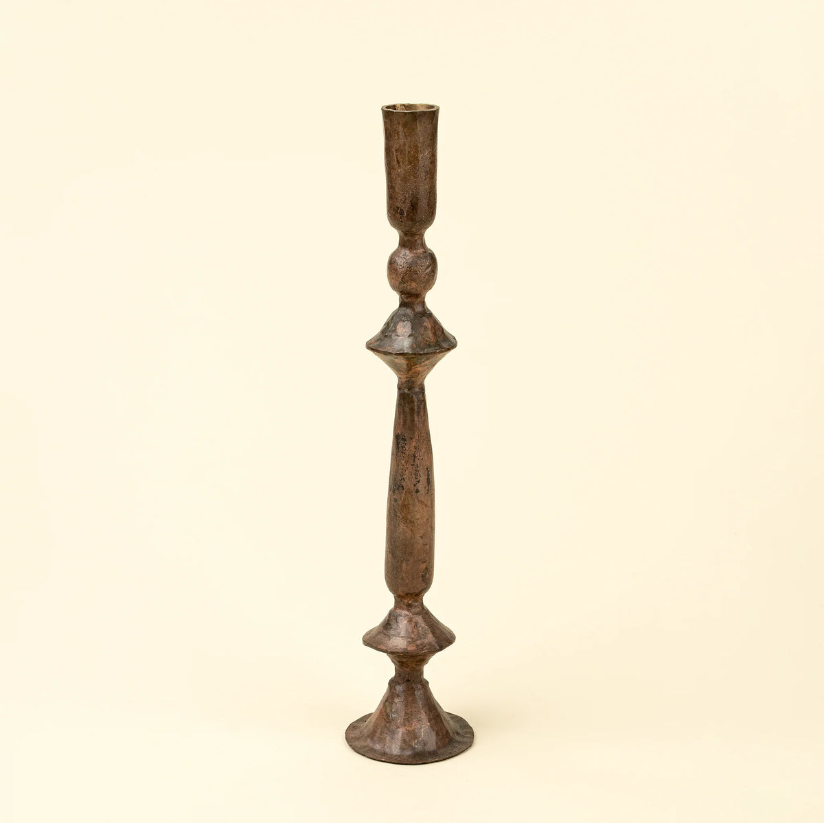 Petra Forged Candlestick - Rustic Brass