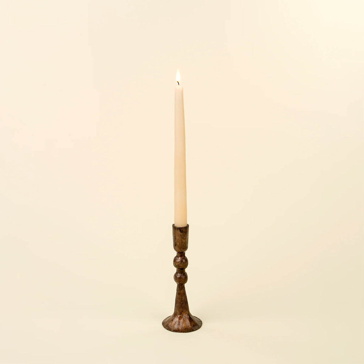 Caldera Forged Candlestick - Rustic Brass