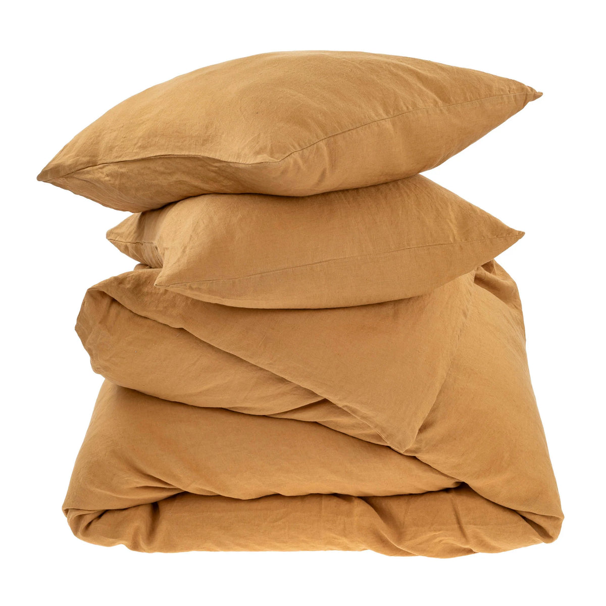 Reverie Linen Queen Duvet Set - Curry