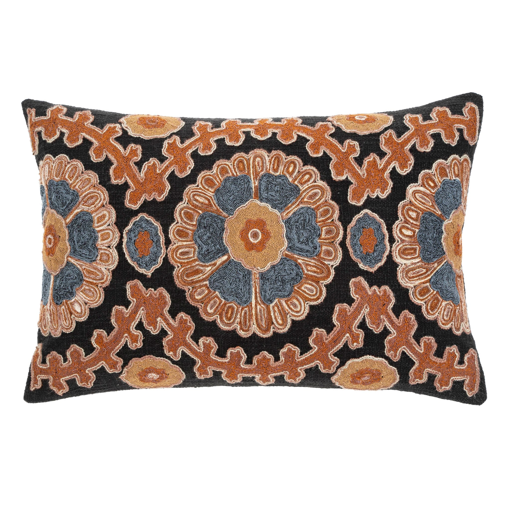 Azul Suzani Pillow-16"x24"