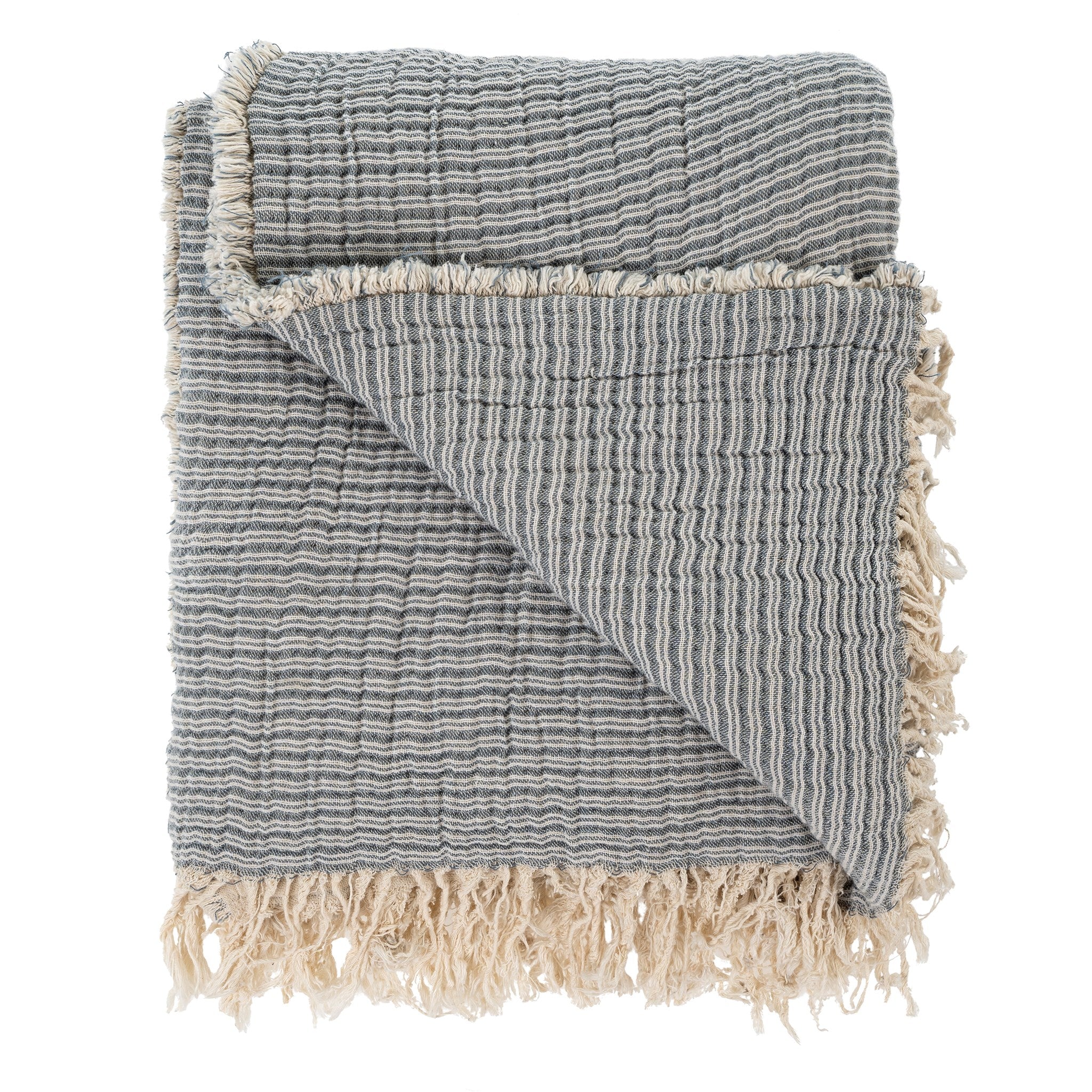 Nantucket Stripe Throw - Blue