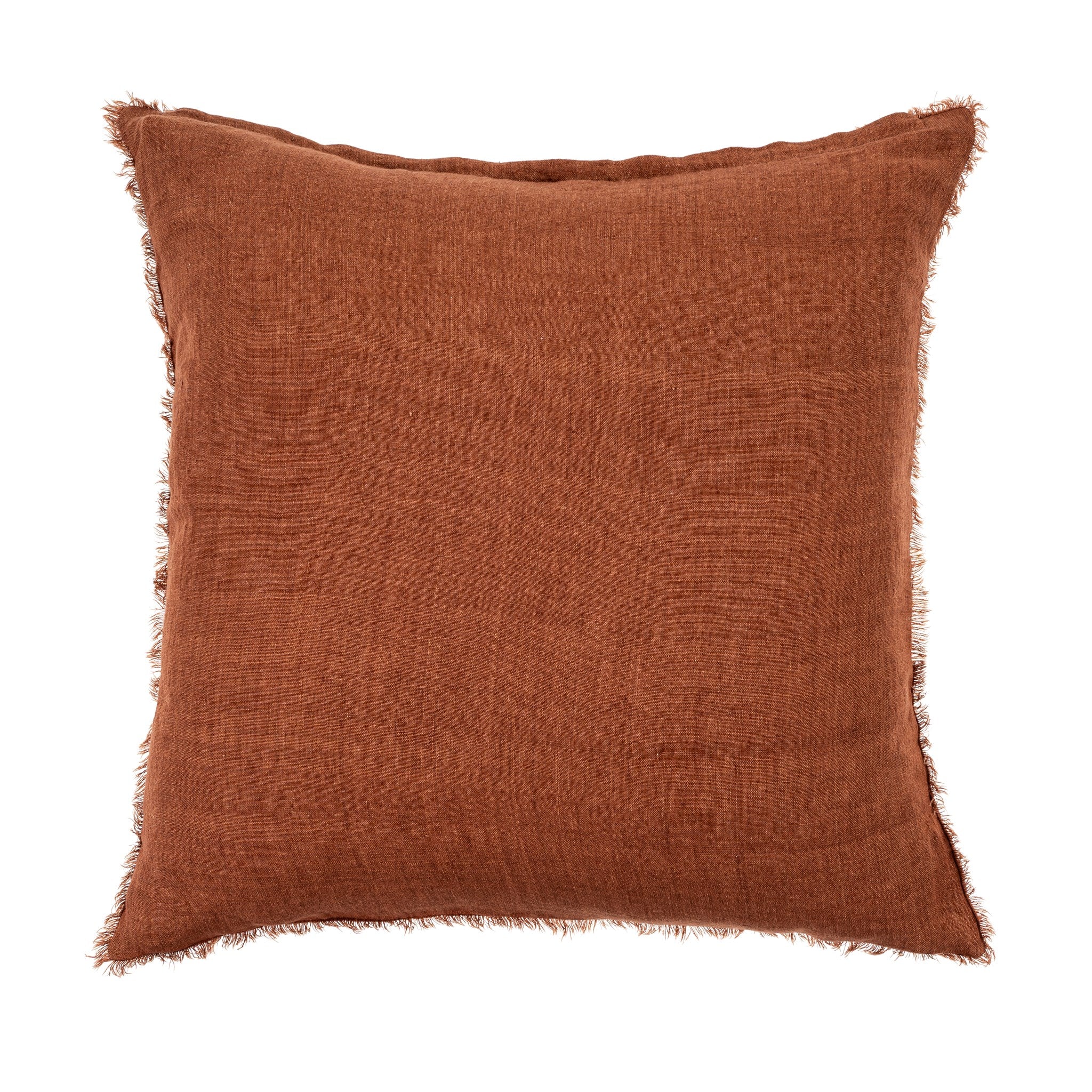 Lina Linen Pillow - Burnt Umber