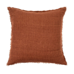 Lina Linen Pillow-Burnt Umber