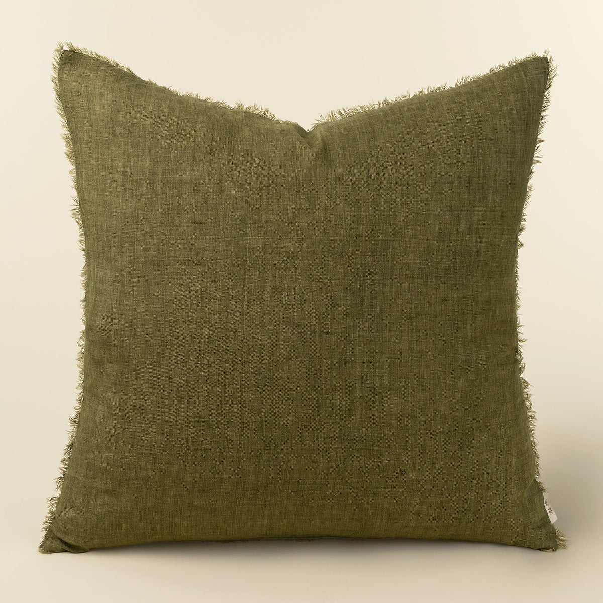 Lina Linen Pillow Dark Moss 24 x 24