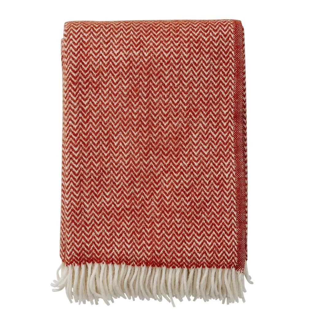 Chevron Throw - Ruby Red