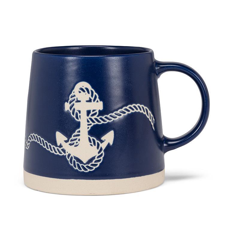 Wide Base Mug w/Anchor - 14oz