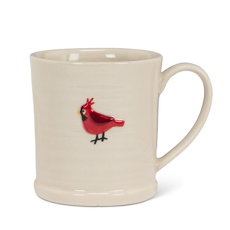 Cardinal on Rimmed Mug - 3.5"H(12oz)